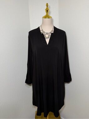 Women’s Black V Neck Dress | Tunic Dress | Size 6